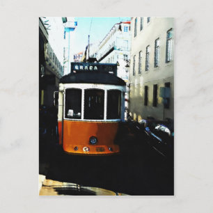 Straßenbahn in Lissabon Postkarte