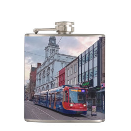 Straßenbahn in Sheffield Flachmann