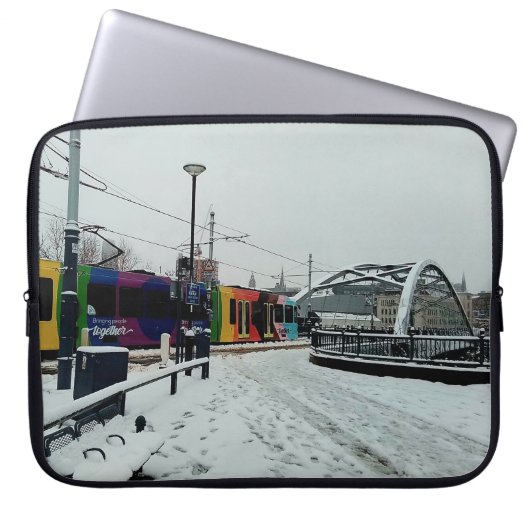 Straßenbahn Laptopschutzhülle (Vorderseite)