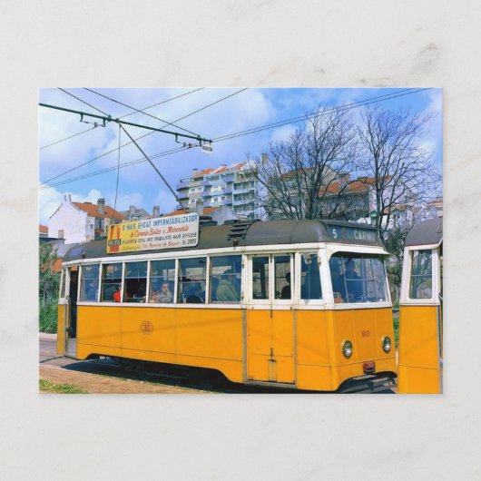Straßenbahn Lissabon Portugal 1964 Postkarte (Vorderseite)