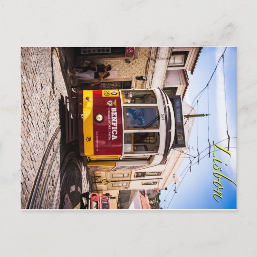 Straßenbahn Lissabon Postkarte (Vorderseite)