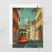 Straßenbahn Lissabon: Vintage Postkarte (Vorne/Hinten)