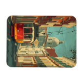 Straßenbahn Lissabon: Vintager Charme Magnet (Horizontal)