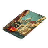 Straßenbahn Lissabon: Vintager Charme Magnet (Linke Seite)