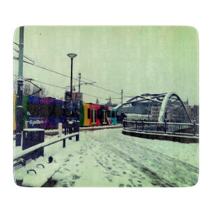 Straßenbahn, mit Brücke Schneidebrett