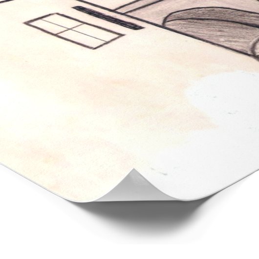 Straßenbahn nach Santa Teresa Poster (Ecke)