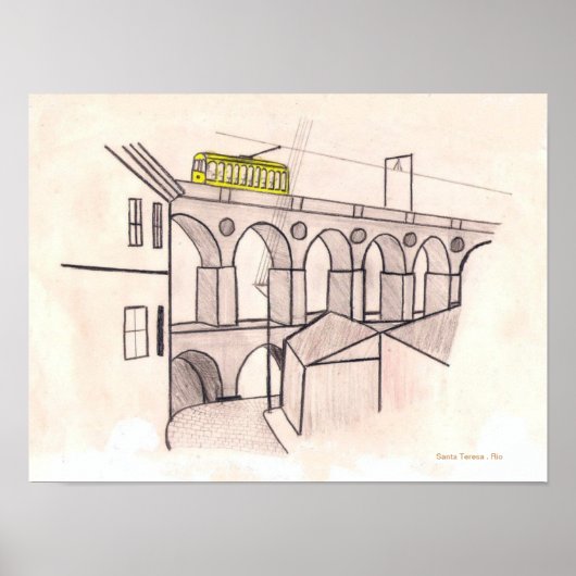 Straßenbahn nach Santa Teresa Poster (Vorne)