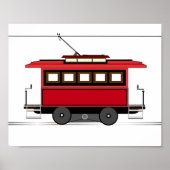 Straßenbahn-Trolley Straßenbahn Kinder Décor Print Poster (Vorne)