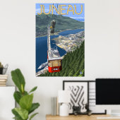 Straßenbahn über Juneau, Alaska Poster (Heimbüro)