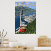 Straßenbahn über Juneau, Alaska Poster (Küche)
