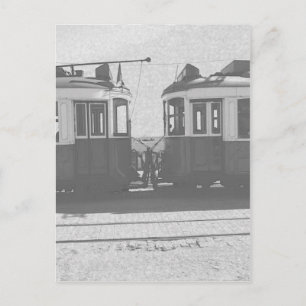 Straßenbahnen in Lissabon Postkarte