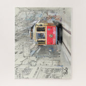 Straßenbahnen in Porto Portugal Puzzle (Vertikal)