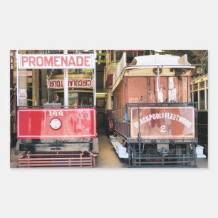 STRASSENBAHNEN RECHTECKIGER AUFKLEBER