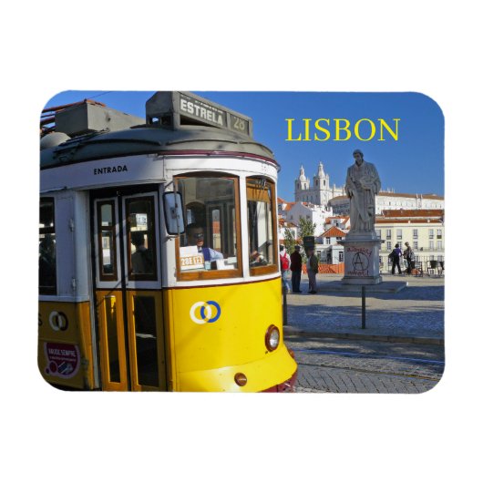 Straßenbahnhaltestelle Lissabon Kühlschrankmagnet Magnet (Horizontal)
