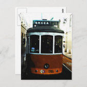 Straßenbahnhaltestelle Lissabon Postkarte (Vorne/Hinten)
