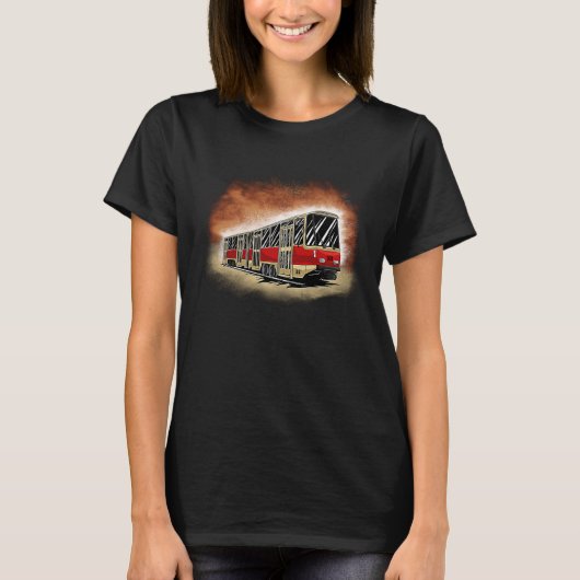 Straßenbahnlinie KT4D Tatra T-Shirt (Vorderseite)