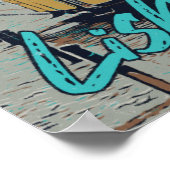 Straßenbahnlinie Lissabon - Portugal Poster (Ecke)