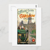 Straßenbahnlinien in Glasgow und Umgebung Postkarte (Vorne/Hinten)