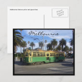 Straßenbahnmelbourne Postkarte (Vorne/Hinten)