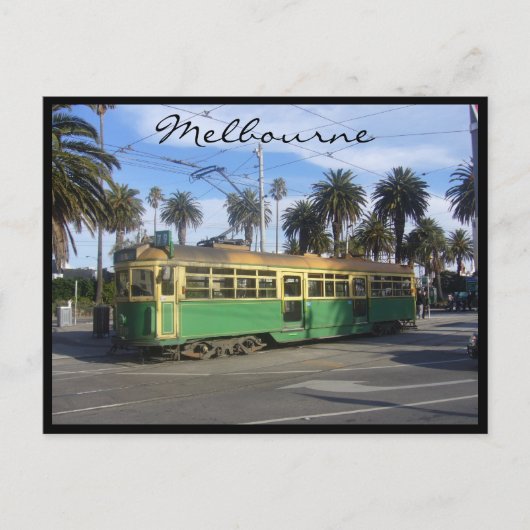 Straßenbahnmelbourne Postkarte (Vorderseite)