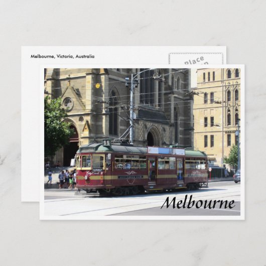 Straßenbahnmelbourne schnell postkarte (Vorne/Hinten)