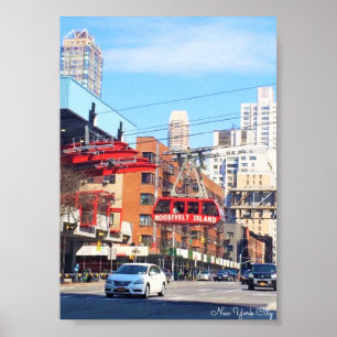 Straßenbahnposter Roosevelt Island Poster