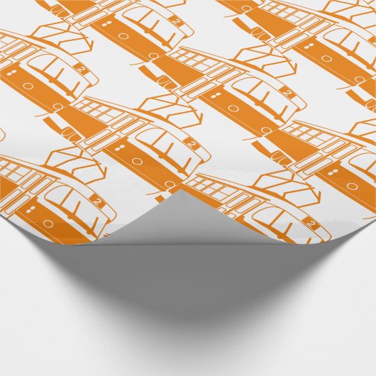 Straßenbahnverkehr Geschenkpapier (Ecke)
