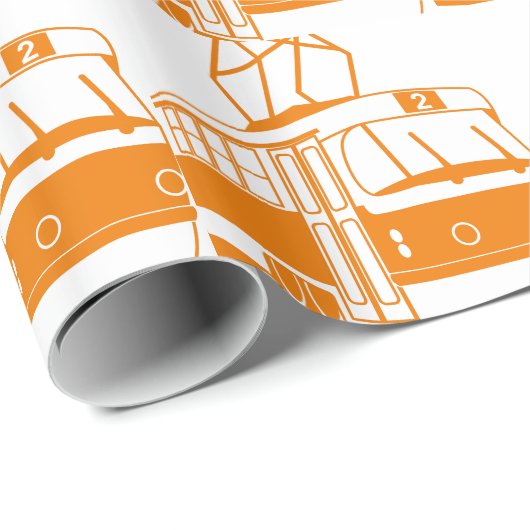 Straßenbahnverkehr Geschenkpapier (Rolleneckpunkt)