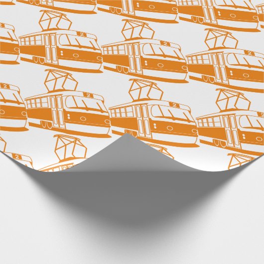 Straßenbahnverkehr Geschenkpapier (Ecke)