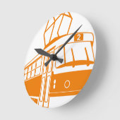 Straßenbahnverkehr Runde Wanduhr (Winkel)