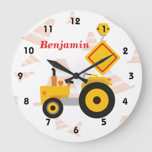 Straßenbau Große Wanduhr