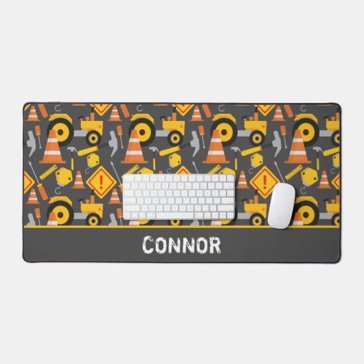 Straßenbau Schreibtischunterlage (Tastatur & Maus)