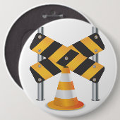 Straßenbauarbeiten Button (Vorne & Hinten)