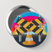 Straßenbauarbeiten Button (Vorne & Hinten)
