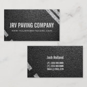Straßenbauarbeiten für Bauunternehmen Asphalt Visitenkarte (Vorne/Hinten)