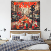 Straßenbauarbeiten in London Leinwanddruck (Insitu (Schlafzimmer))
