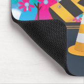 Straßenbauarbeiten Mousepad (Ecke)