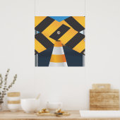 Straßenbauarbeiten Poster (Küche)