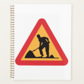 Straßenbauarbeiten vor Schilderbauzone - Warnung Planer (Vorderseite)