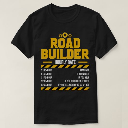 Straßenbauarbeiter für Asphalt T-Shirt (Design vorne)