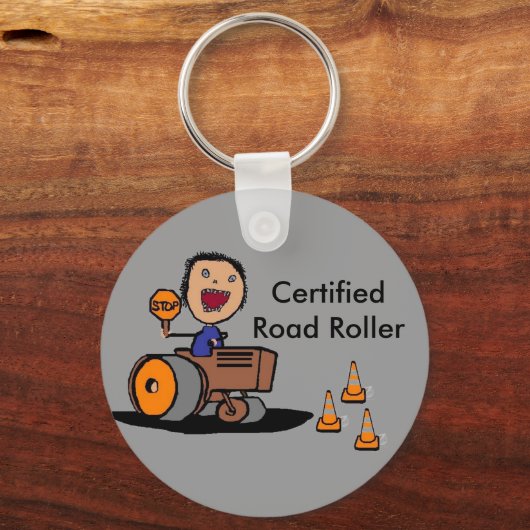 Straßenbauarbeiter Schlüsselanhänger (Vorderseite)