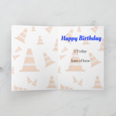 Straßenbaufahrzeug 1. Geburtstag Karte (Innenseite)