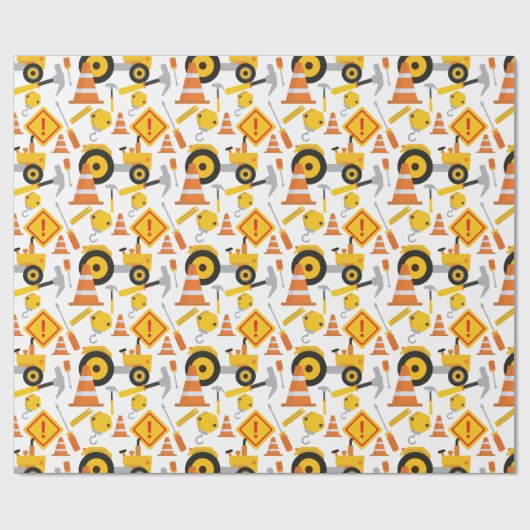 Straßenbaukind zum Geburtstag Geschenkpapier (Flach)