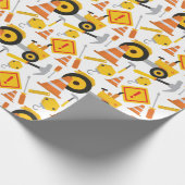 Straßenbaukind zum Geburtstag Geschenkpapier (Ecke)