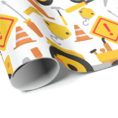 Straßenbaukind zum Geburtstag Geschenkpapier (Rolleneckpunkt)