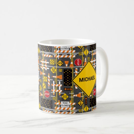 Straßenbauzeichen Kaffeetasse (VorderseiteRechts)