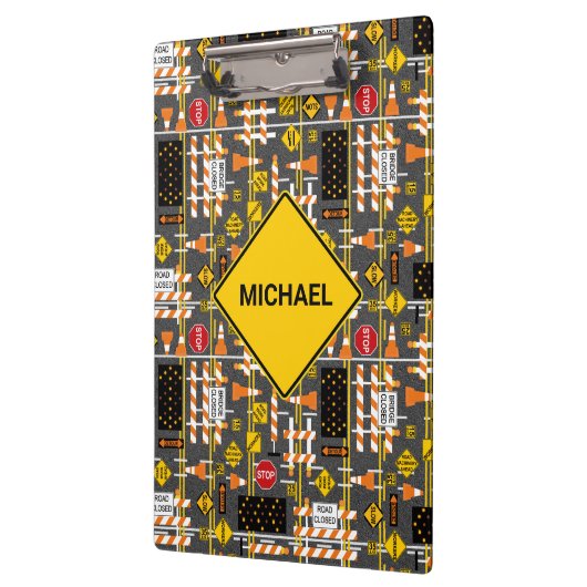 Straßenbauzeichen Klemmbrett (Links)