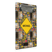 Straßenbauzeichen Mini Klemmbrett (Schrägansicht)