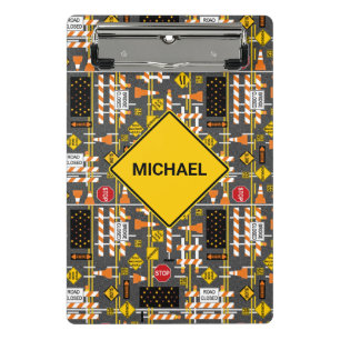 Straßenbauzeichen Mini Klemmbrett