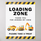 Straßenbeladungszone Partei bevorzugen Zeichen Poster (Vorne)